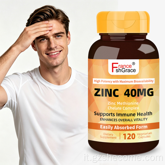 Shecome Zinc Supplement Integratori di vitamina C di zinco immunitario